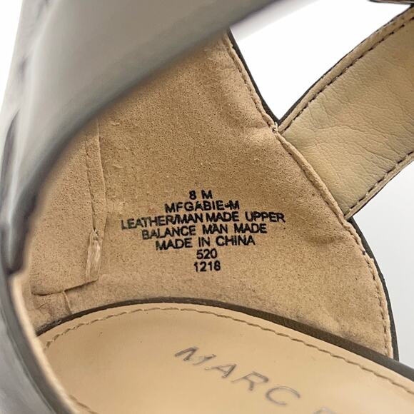 MARC FISHER "Gabie" Block Heel Ankle Strap Sandals (Taupe | Size 8) - Picture 9 of 9